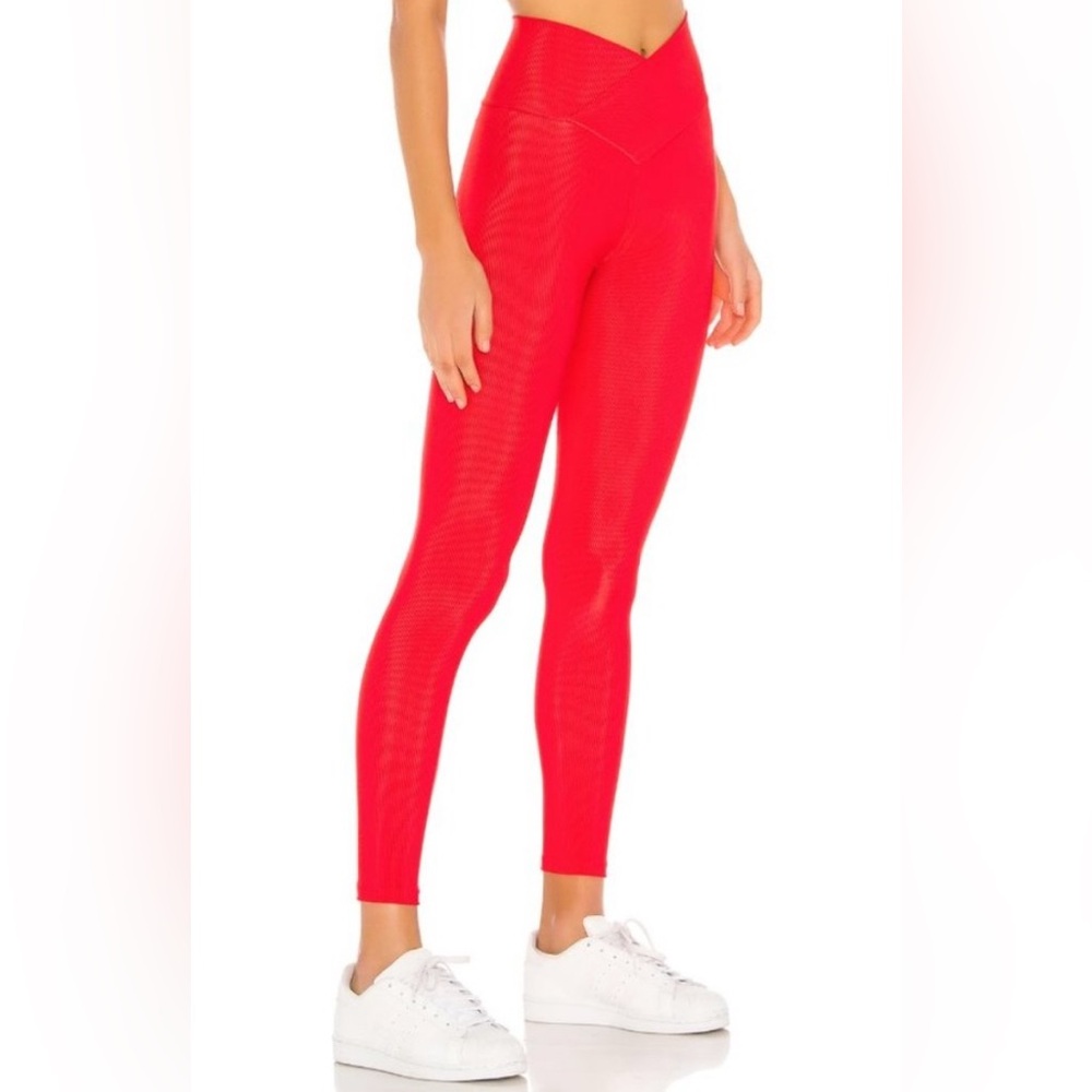 BEACH RIOT Red Ribbed Leggings *New* from Revolve